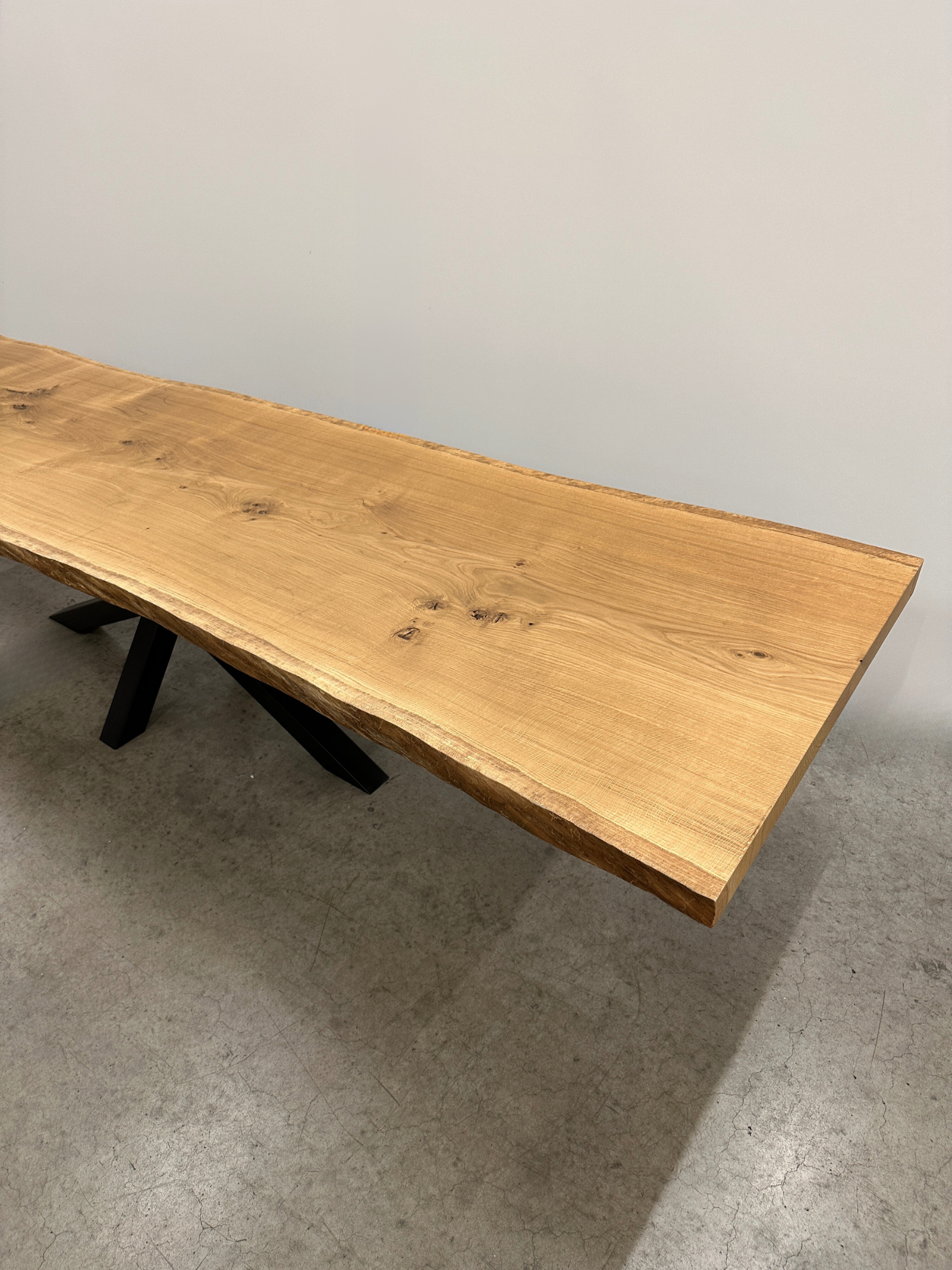 Solid wild Oak - T2 - 365 x 88-100 x 6,5cm