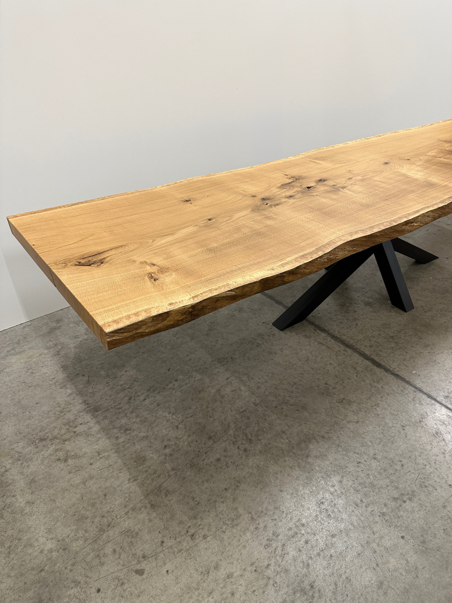 Solid wild Oak - T2 - 365 x 88-100 x 6,5cm