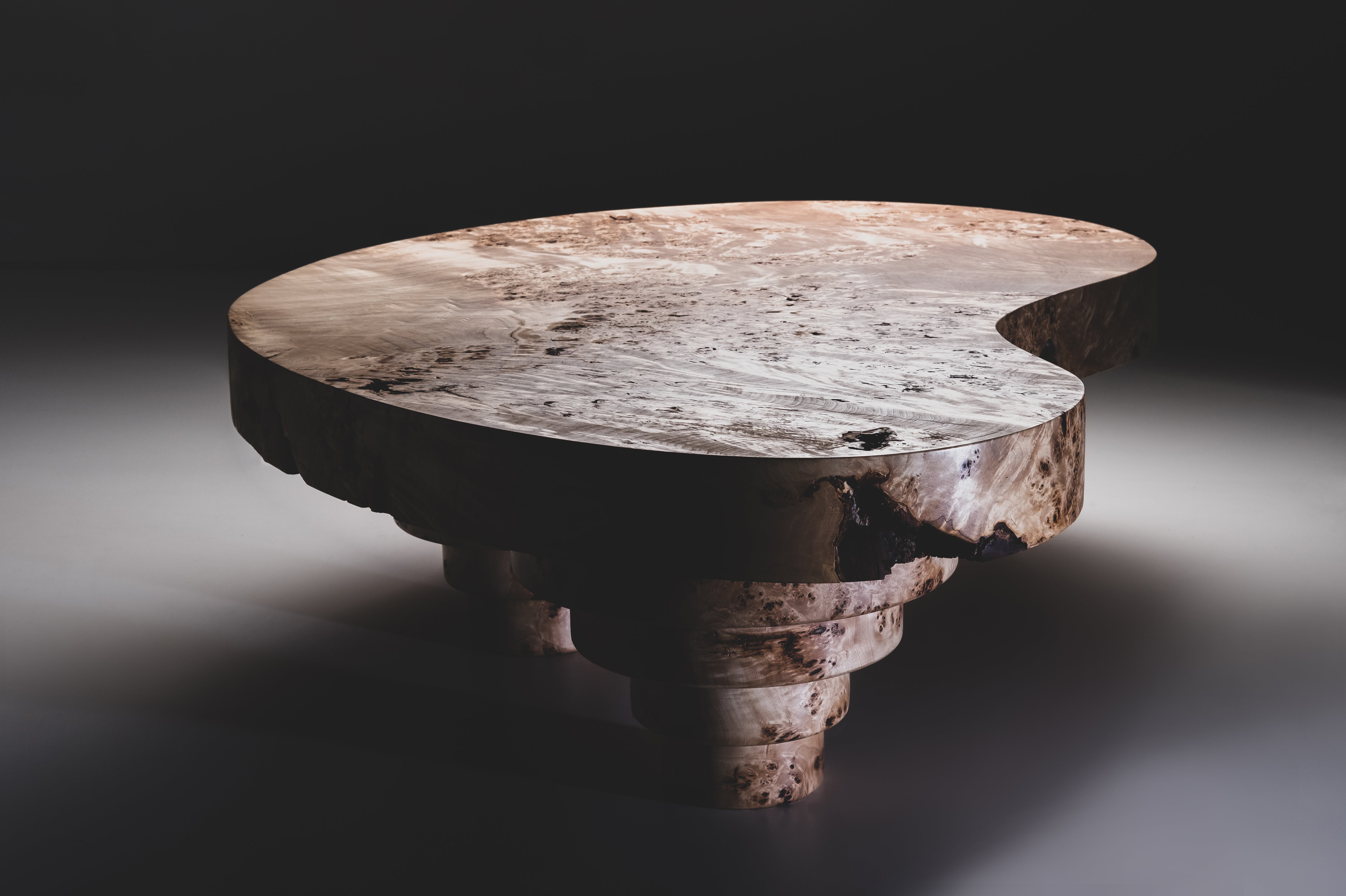 MAMMUT - Organic Shape Poplar Burl - Coffee Table