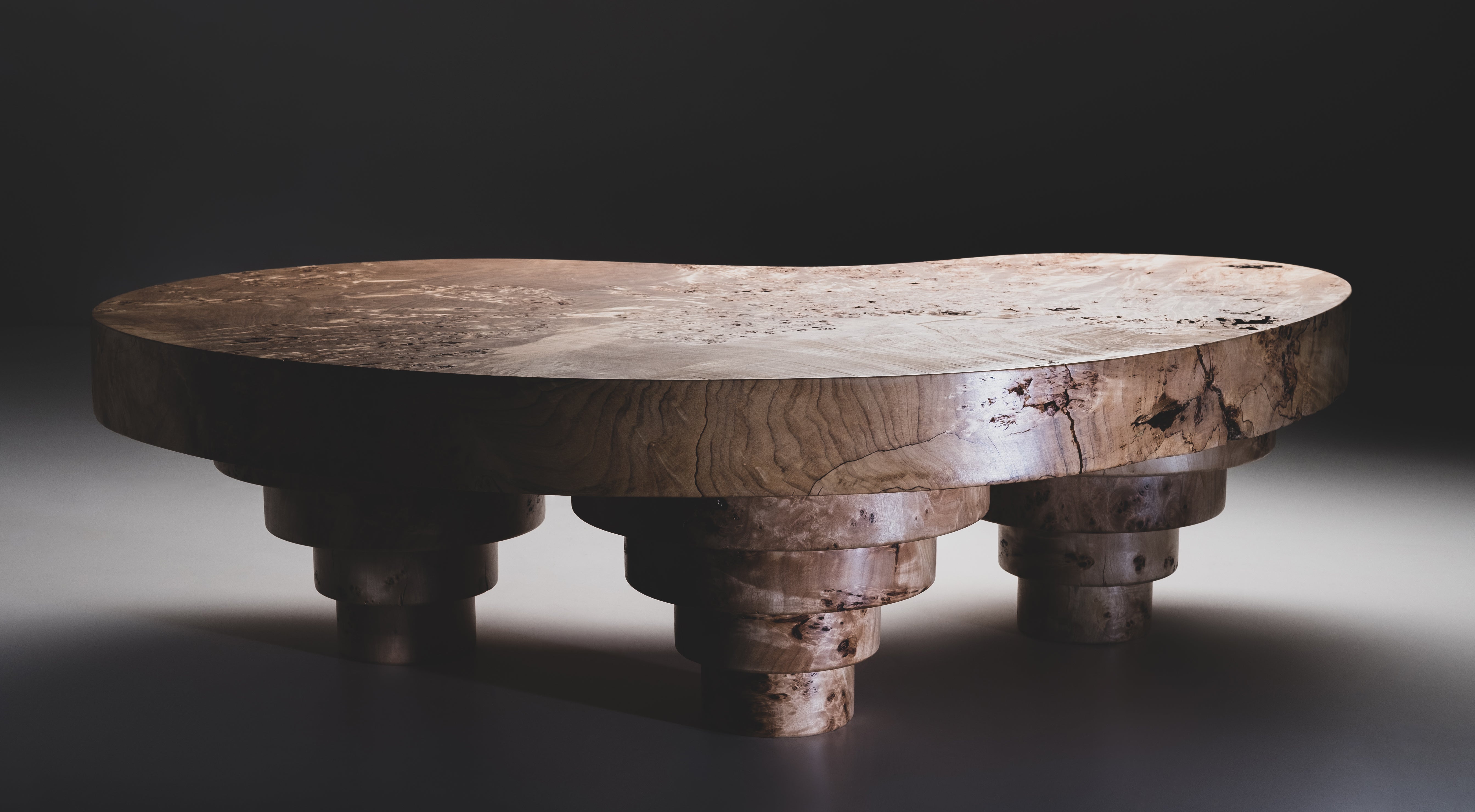 MAMMUT - Organic Shape Poplar Burl - Coffee Table