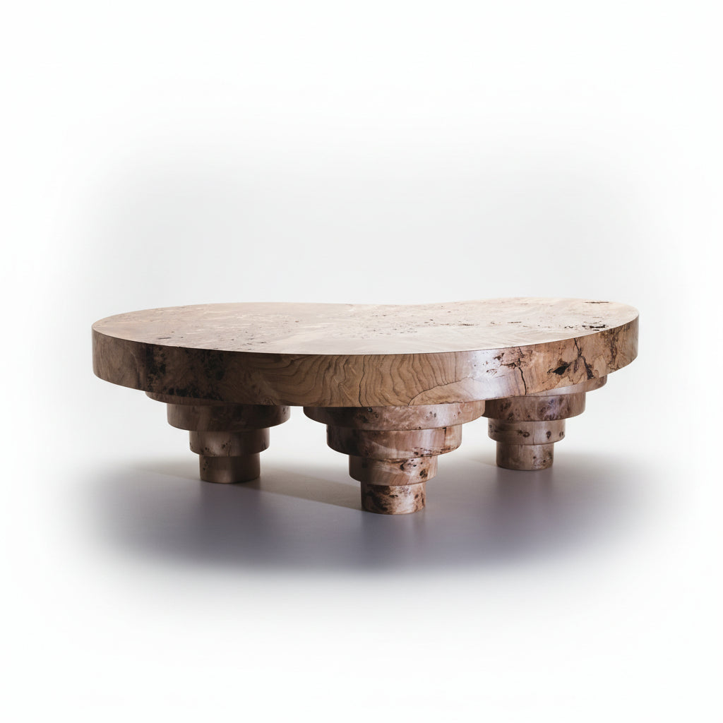 MAMMUT - Organic Shape Poplar Burl - Coffee Table