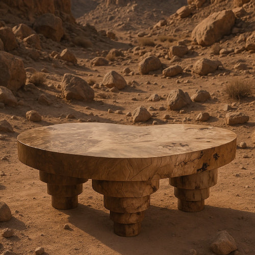 MAMMUT - Organic Shape Poplar Burl - Coffee Table