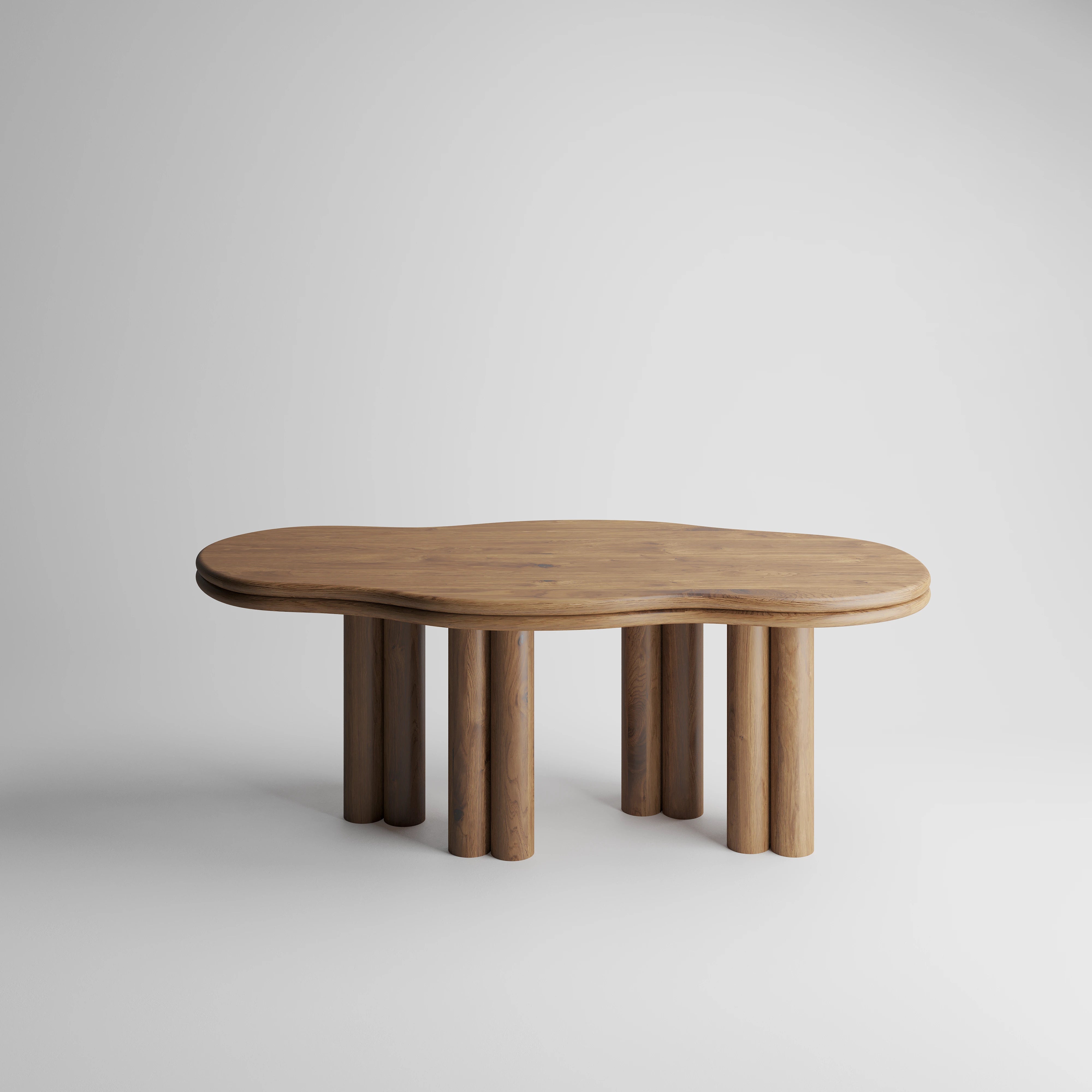 TAVORA - Organic Shape Natural Oak - Massive Table