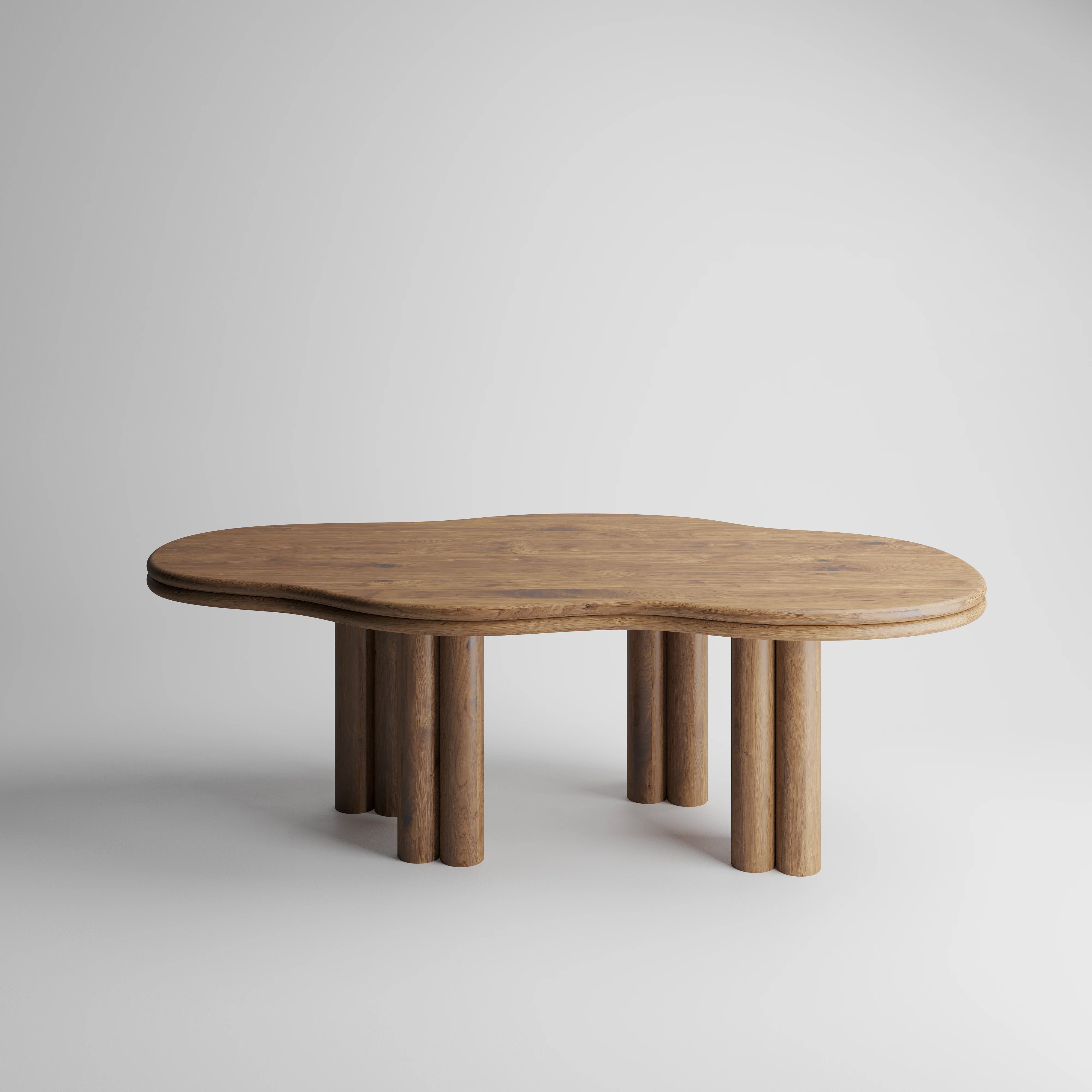 TAVORA - Organic Shape Natural Oak - Massive Table