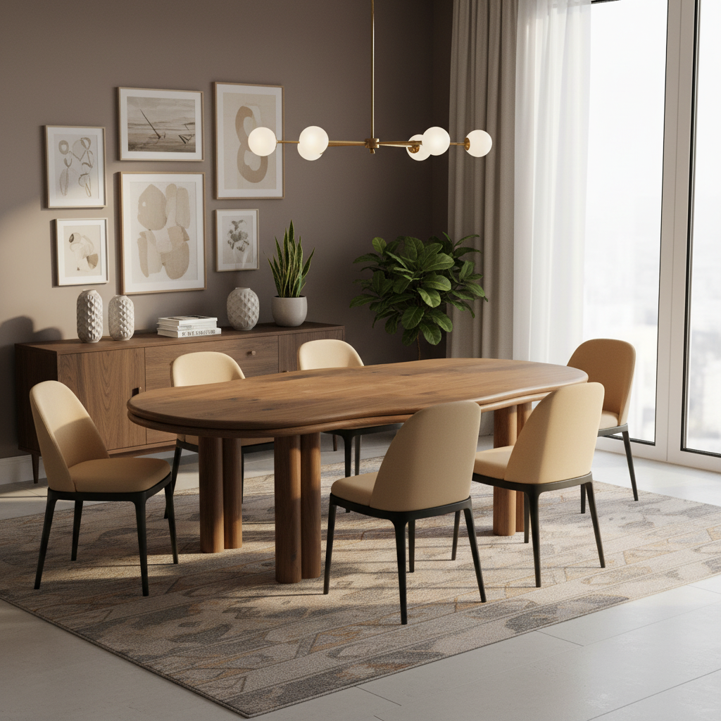 TAVORA - Organic Shape Natural Oak - Massive Coffeetable