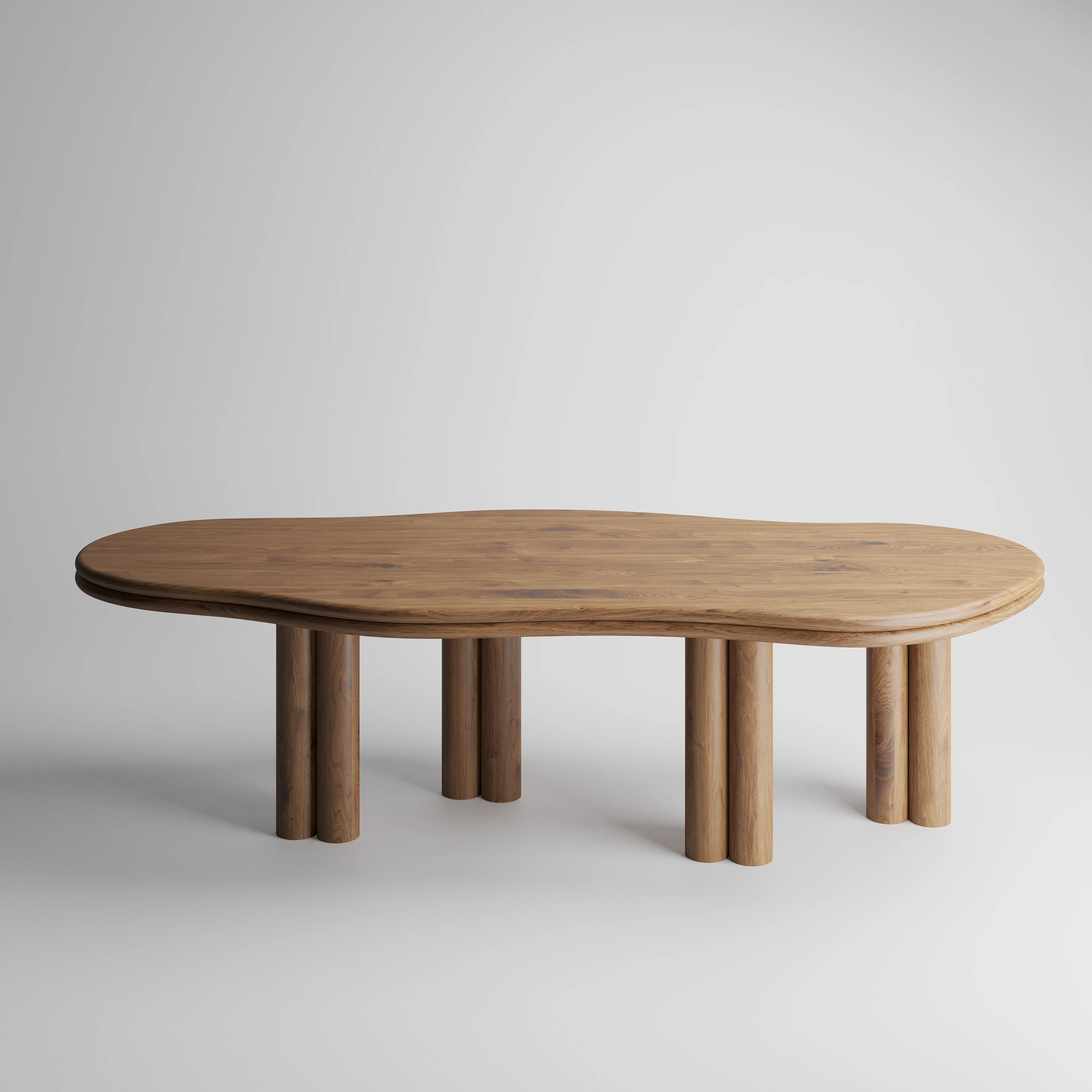TAVORA - Organic Shape Natural Oak - Massive Table