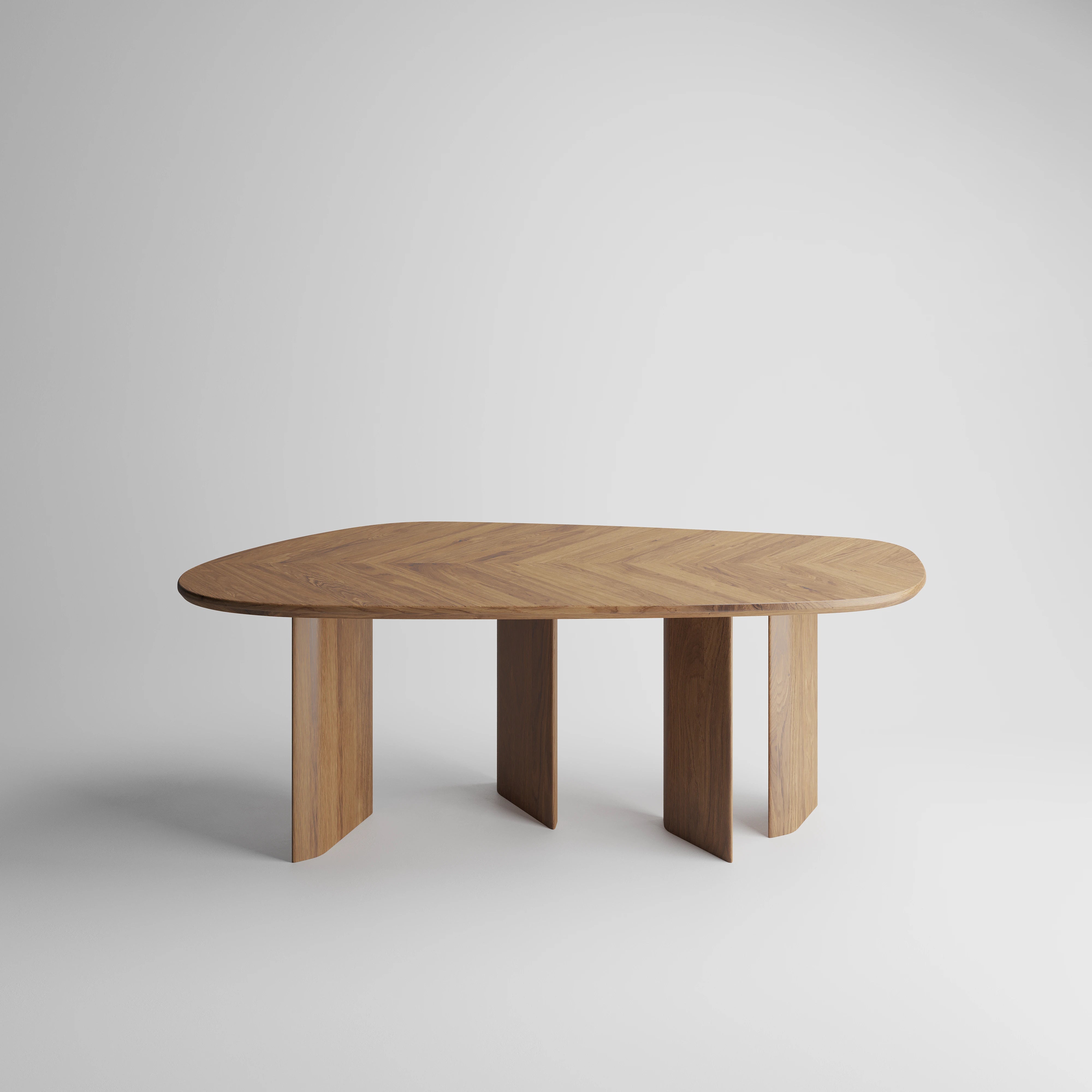 SENZA - Organic Shape Natural Oak - Massive Table