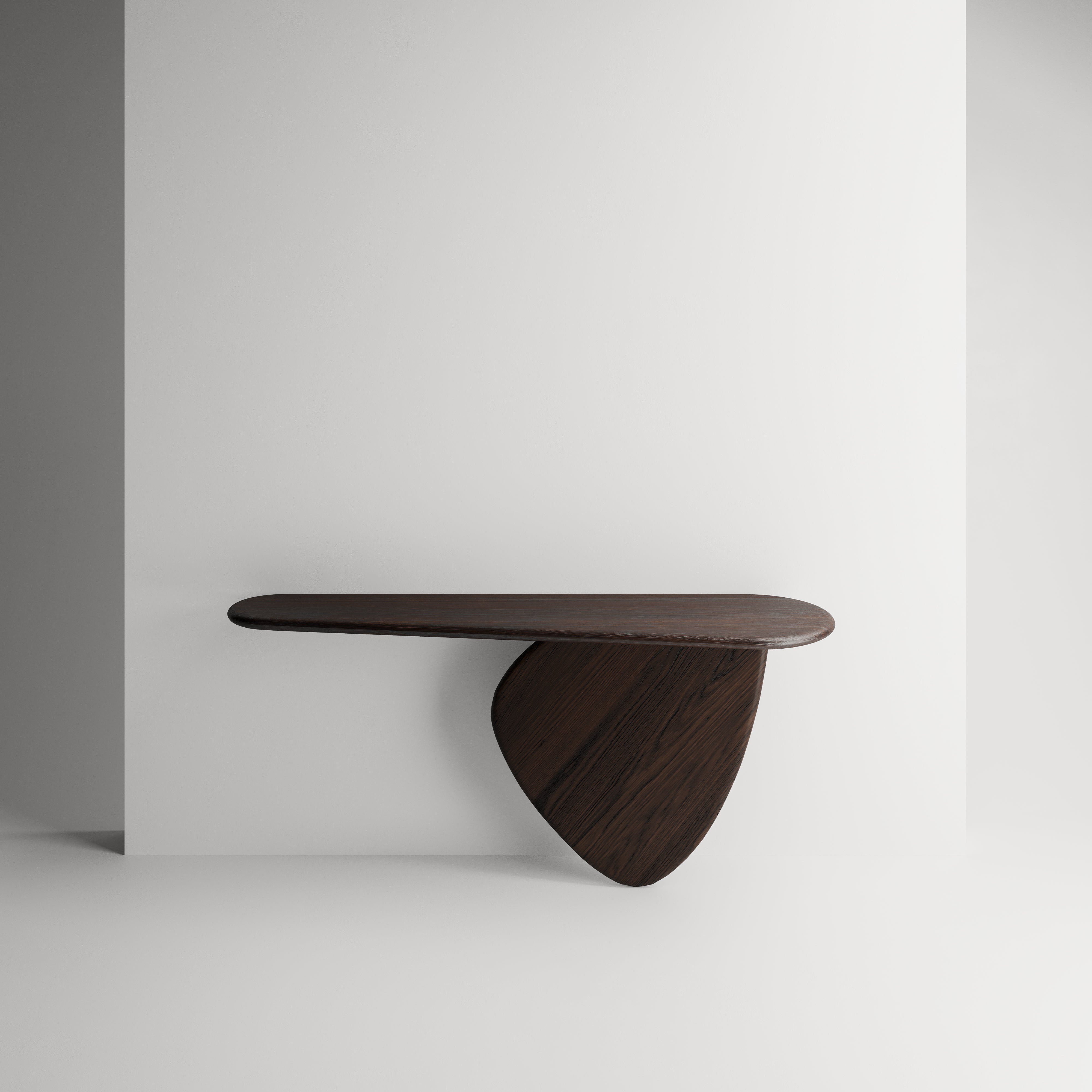 ESSENZA - Organic Shape Bog Oak - Massive Console Stand