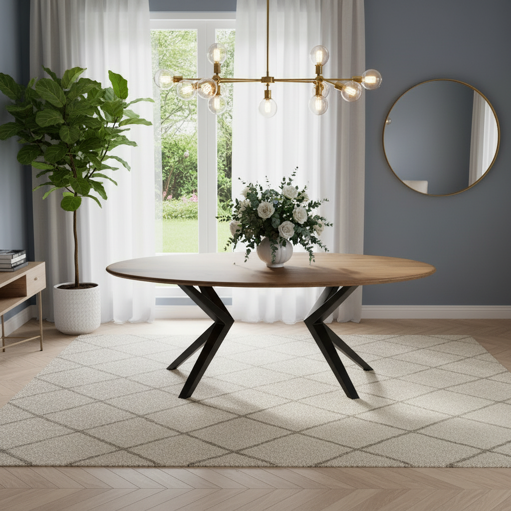 NAVA - Organic Shape Natural Oak - Massive Table