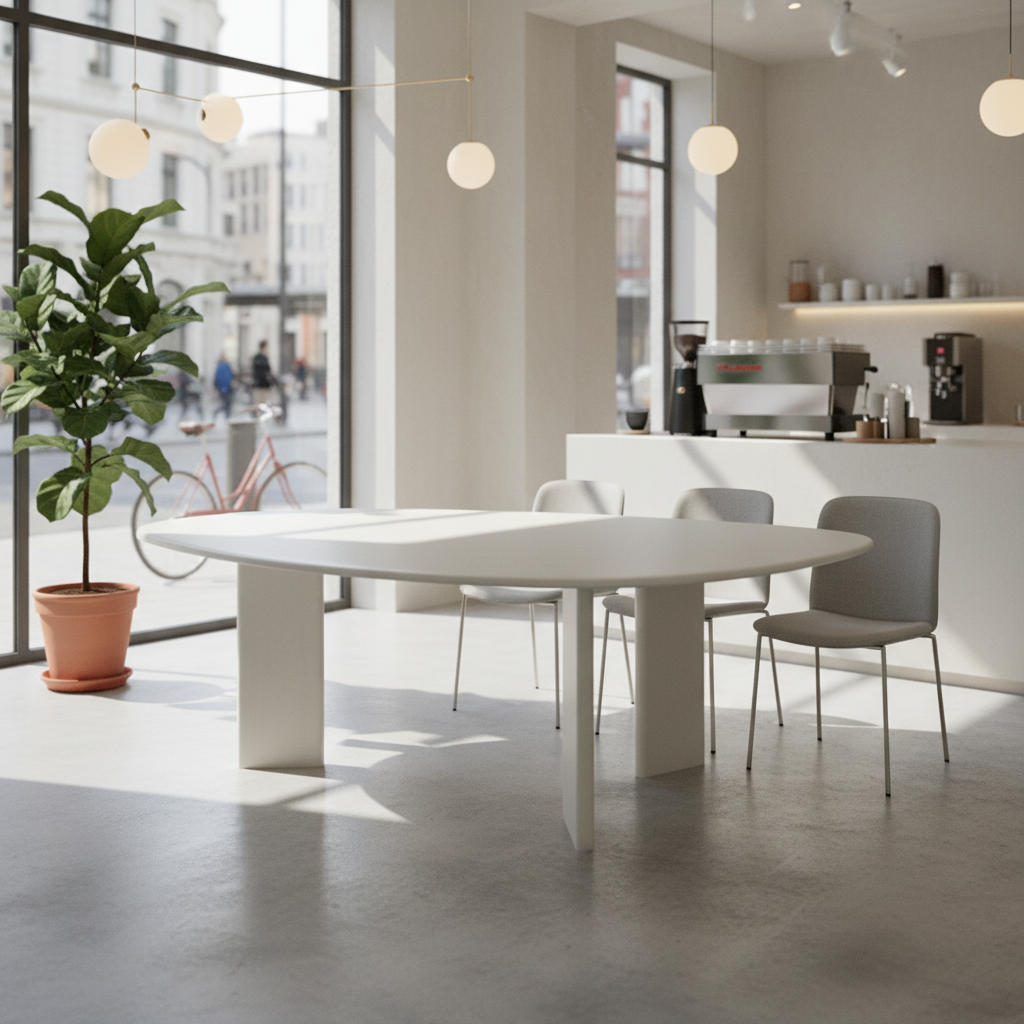 NAVA - Organic Shape White Oak - Massive Table