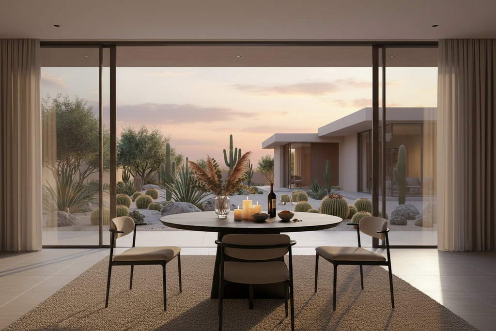 GIRA - Organic Shape Smoked Oak - Round Massive Table