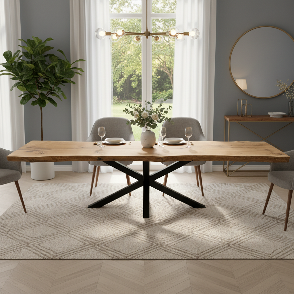 Solid wild Oak - T19 - 341 x 86-98 x 7cm