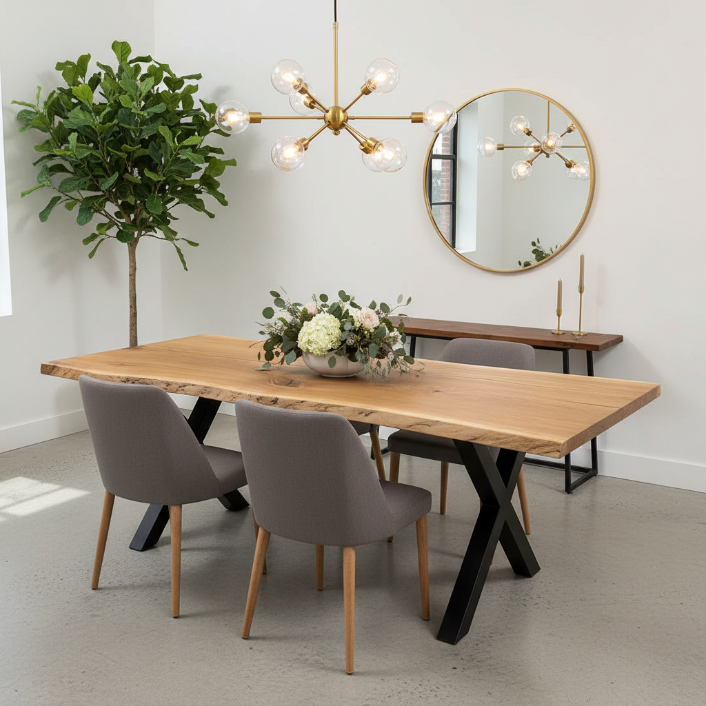 Solid wild Oak - T30 - 263 x 90-93 x 5cm