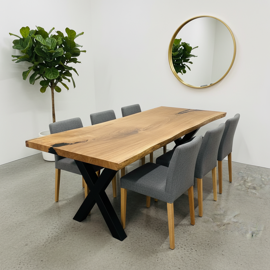 Solid WILD-DARK-OAK - T10 - 278 x 96-98 x 7cm