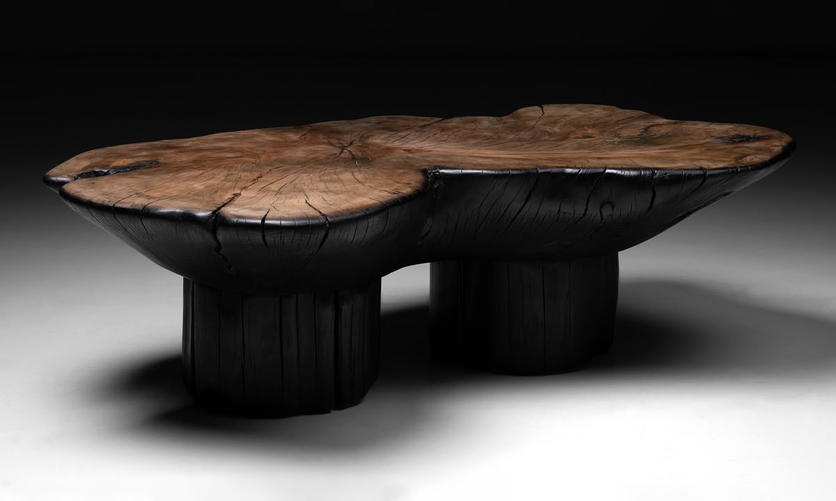 Burned Oak - flamed artpieces