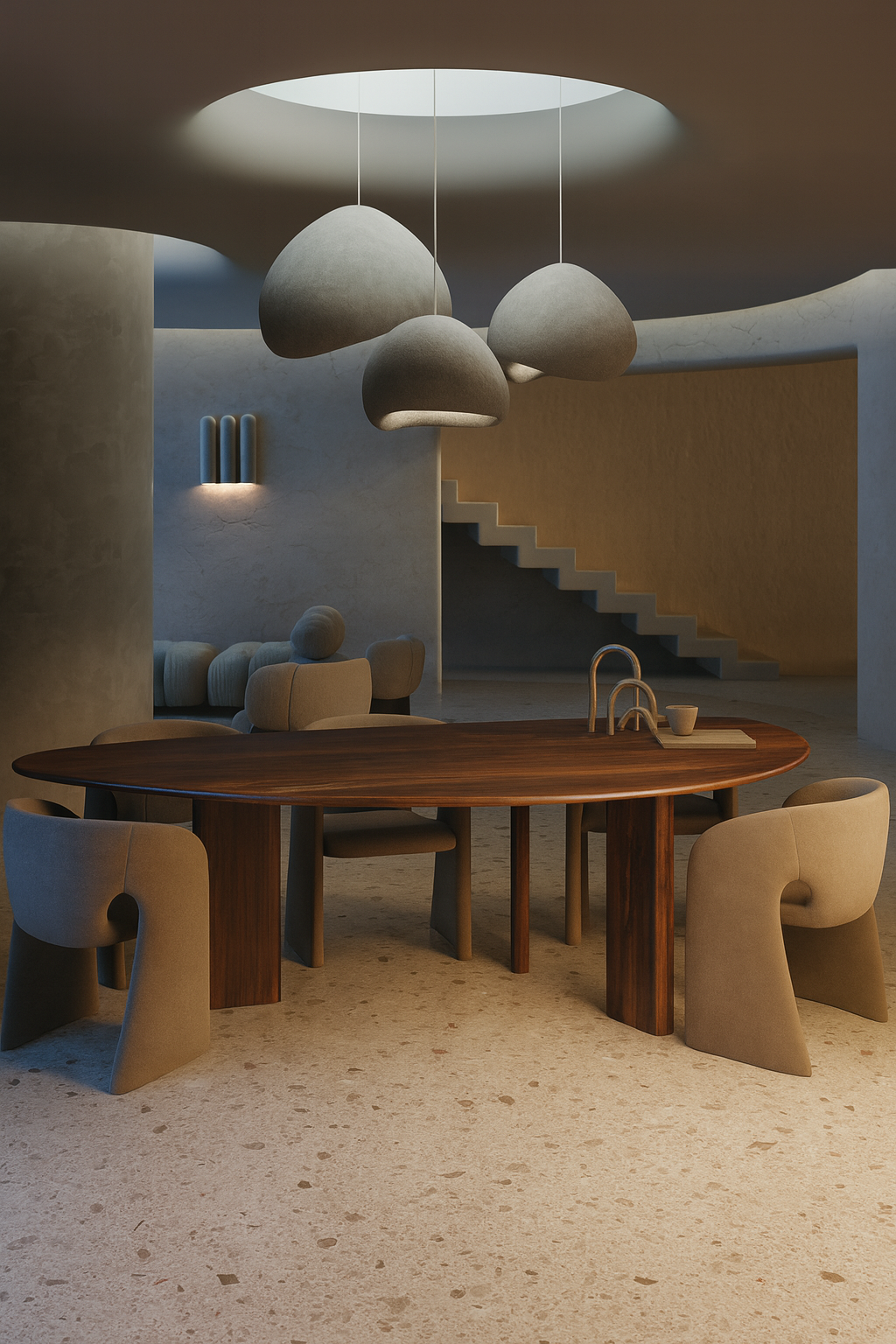 NAVA - Organic Shape Smoked Oak - Massive Table