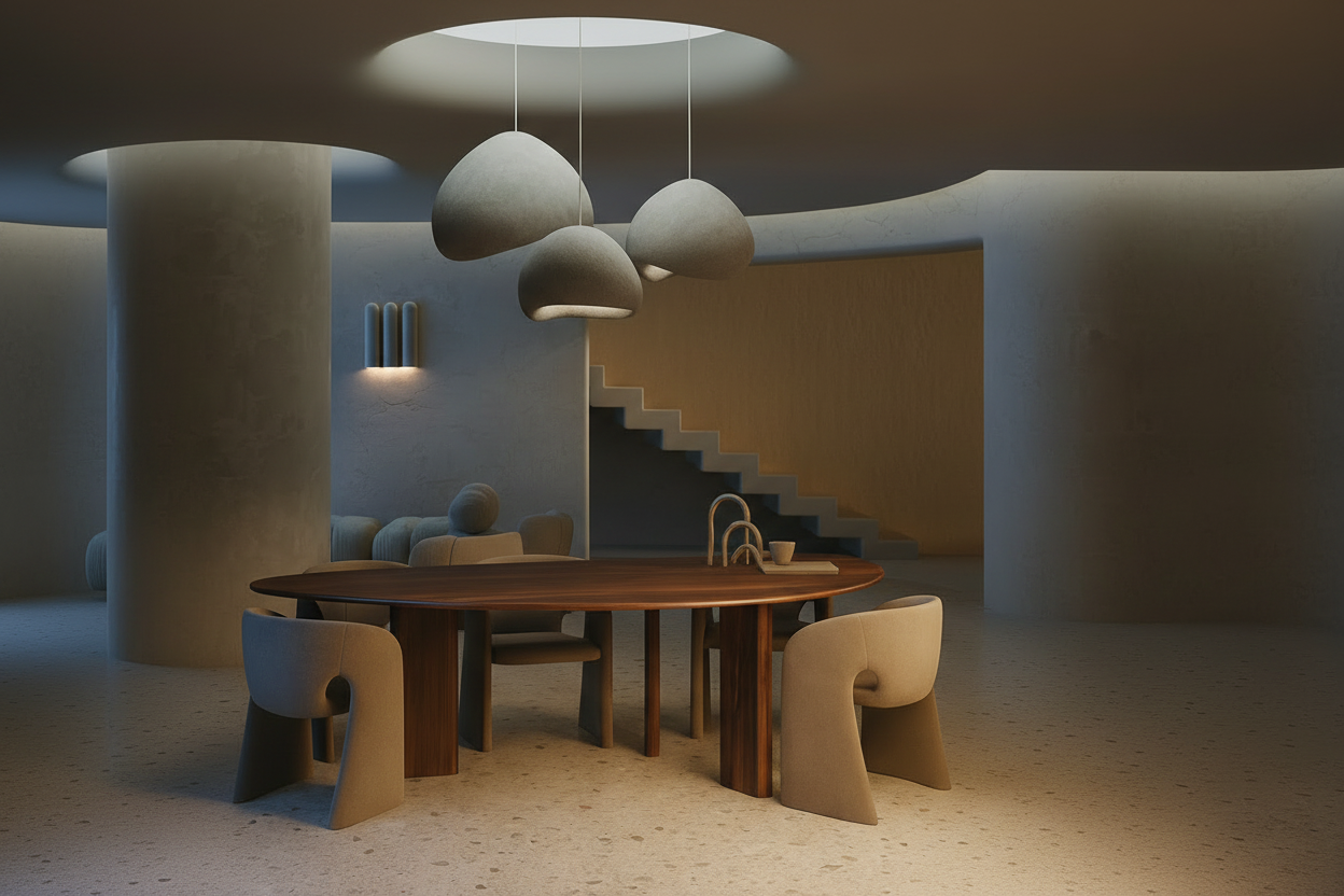 NAVA - Organic Shape Smoked Oak - Massive Table