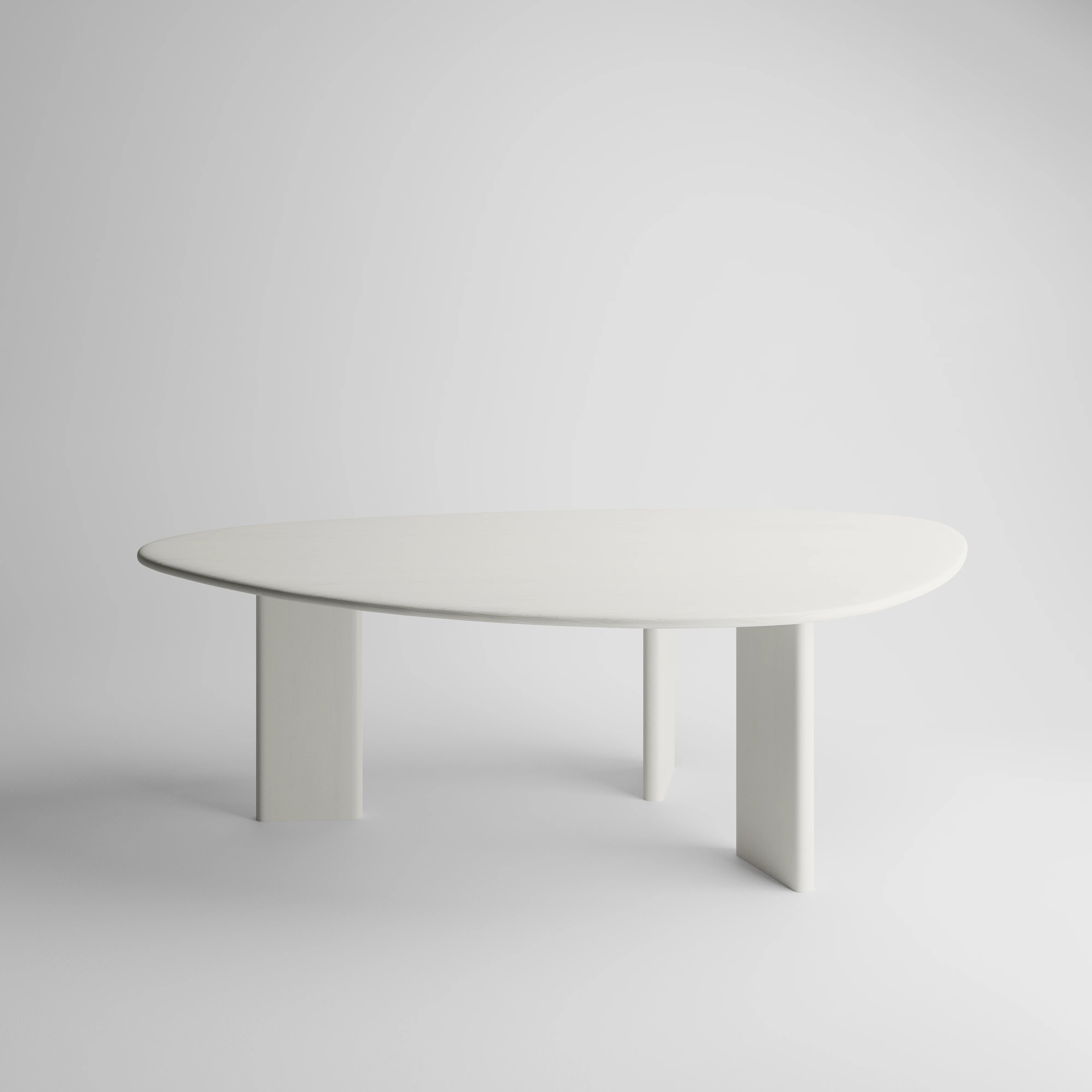 EVO dining table oak stained (light brown,  dark brown, off white, black)
