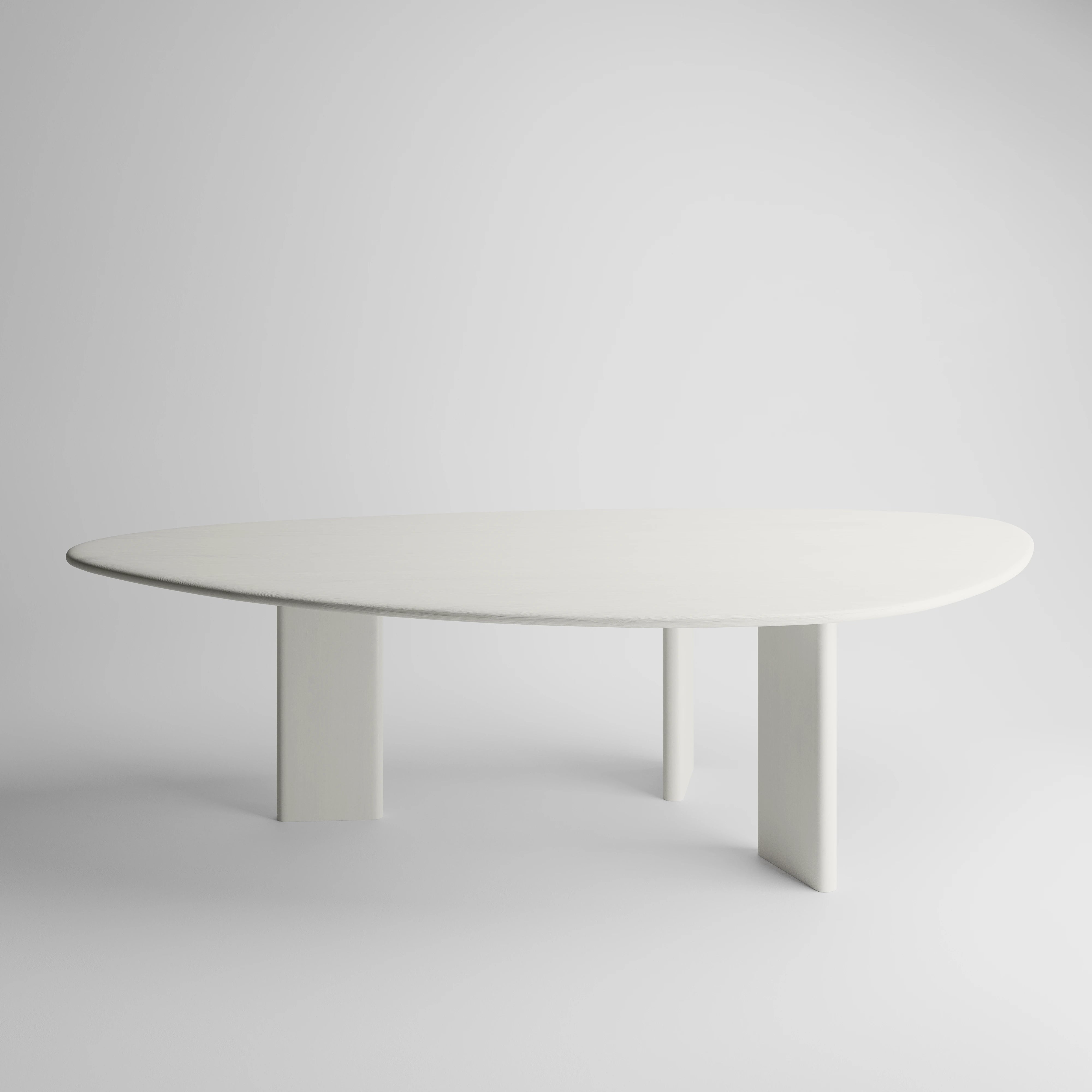 EVO dining table oak stained (light brown,  dark brown, off white, black)