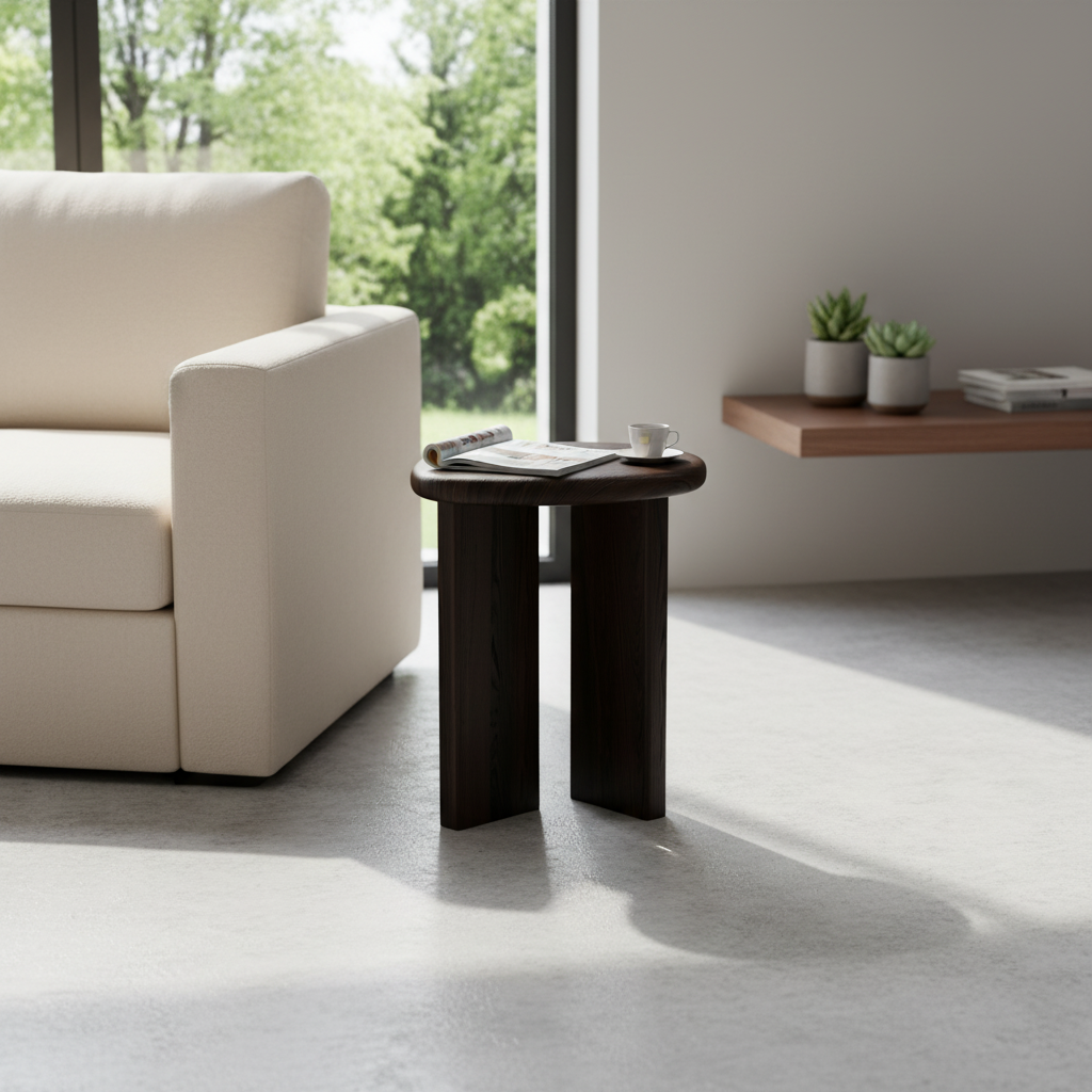 NAVA - Organic Shape Smoked Oak - Massive Coffee Table