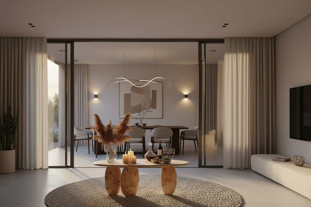 ESSENZA - Organic Shape Poplar Burl - Console Stand