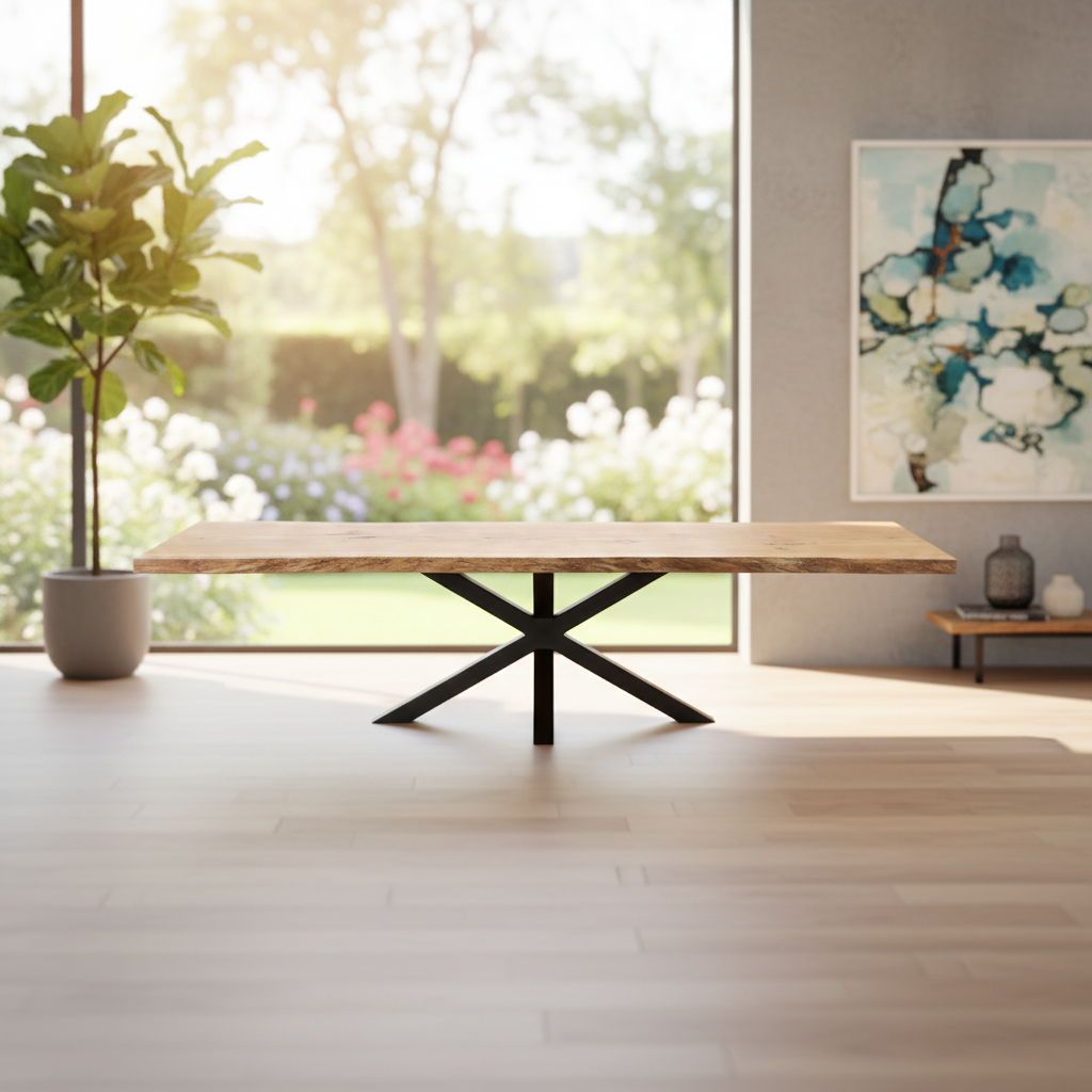 Solid wild Oak - T2 - 365 x 88-100 x 6,5cm